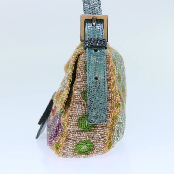 FENDI Mamma Baguette Shoulder Bag Beads Multicolor Auth yk8154A - Picture 3 of 16